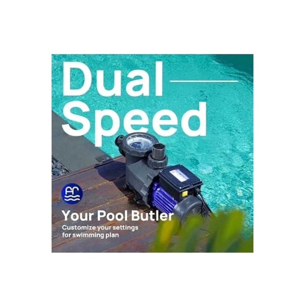 AQUASTRONG In/Above Ground Pool Pump, High Flow Single Speed, 2HP 8917 GPH 220V